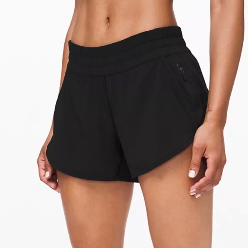 Black Lululemon 4” shorts size 6